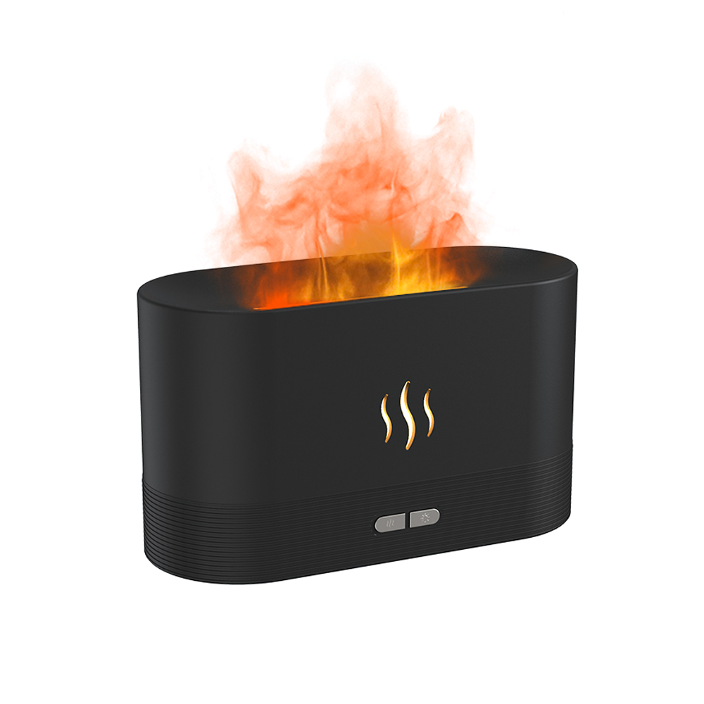 Светодиодный USB увлажнитель-ароматизатор Flame RGB, черный